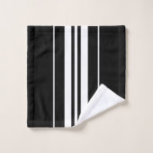 Elegant Black &White Stripes Pattern  Bad Handdoek (Wasdoekje)