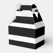 Elegant Black White Stripes Wedding Bedankdoosjes (Achterkant)