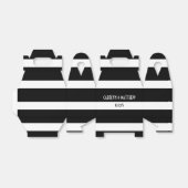 Elegant Black White Stripes Wedding Bedankdoosjes (Uitgevouwen)