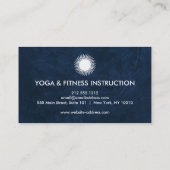 Elegant Black & white Sun Logo Yoga Visitekaartje (Achterkant)