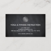 Elegant Black & white Sun Logo Yoga Visitekaartje (Achterkant)