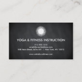 Elegant Black & white Sun Logo Yoga Visitekaartje (Achterkant)