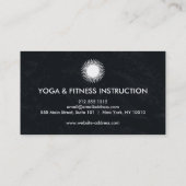 Elegant Black & white Sun Logo Yoga Visitekaartje (Achterkant)
