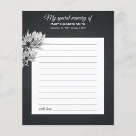 Elegant Black White Sunflower Share Memory Funeral