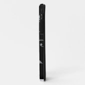 Elegant Black & White Swirl iPhone Case (Achterkant/links)