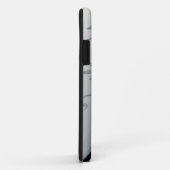 Elegant Black & White Swirl iPhone Case (Achterkant/rechts)