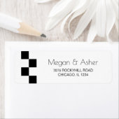 Elegant Black White Tegels Etiket (Insitu)