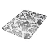 Elegant  Black White Toile Deer Pattern Badmat (Gekanteld)