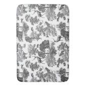 Elegant  Black White Toile Deer Pattern Badmat (Voorkant Verticaal)