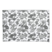 Elegant  Black White Toile Deer Pattern Kussensloop (Voorkant)