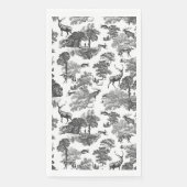 Elegant  Black White Toile Deer Pattern Servet (Voorkant)