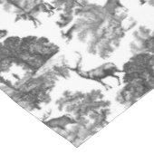 Elegant Black White Toile Deer Pattern Tafelkleed (Gekanteld)