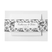 Elegant  Black White Toile Deer Pattern Uitnodigingen Wikkel (Voorkant Voorbeeld)