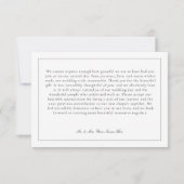 Elegant Black White Toile French Manor Wedding Bedankkaart (Achterkant)