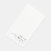 Elegant Black White Trendy Minimal Custom Servet (Hoek)