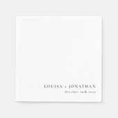 Elegant Black White Trendy Minimal Custom Servet (Voorkant)