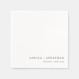 Elegant Black White Trendy Minimal Custom Servet