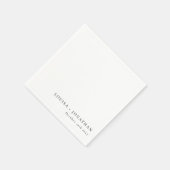 Elegant Black White Trendy Minimal Custom Servet (Hoek)