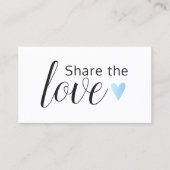 Elegant Black White Turquoise Heart Beauty Salon Aanbevelingskaartje (Voorkant)