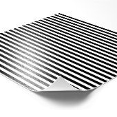 Elegant Black White Vertical Lines Geometric Foto Afdruk (Hoek)