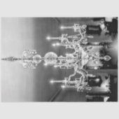 Elegant Black White Vintage Chandelier Decoupage Tissuepapier (Voorkant)
