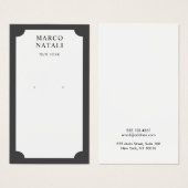 Elegant Black White Wearing Display Card Visitekaartje (Voorkant /achterkant)