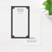 Elegant Black White Wearing Display Card Visitekaartje (Bureau)