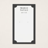 Elegant Black White Wearing Display Card Visitekaartje (Voorkant)