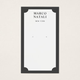 Elegant Black White Wearing Display Card Visitekaartje