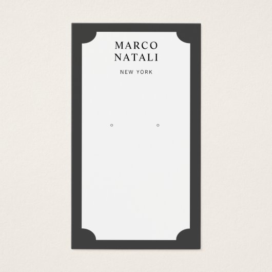 Elegant Black White Wearing Display Card Visitekaartje (Voorkant)