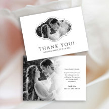 Elegant Black & White Weddenschap Hartelijk dank