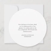 Elegant Black & White Weddenschap Hartelijk dank Kaart (Achterkant)