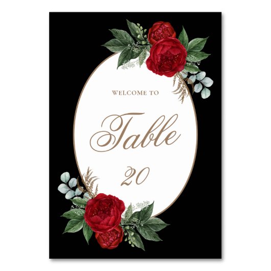 Elegant Black & White Weddentable Number Kaart (Achterkant)