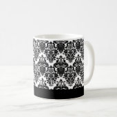 Elegant BLACK & WHITE Wedding Damask Mok (Voorkant rechts)