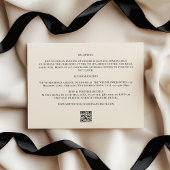 Elegant Black & White Wedding Details Informatiekaartje