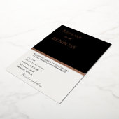 Elegant Black & white Wedding Invitation Rose Gold Folie Uitnodiging (Gedraaid)