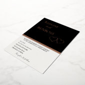 Elegant Black & white Wedding Invitation Rose Gold Folie Uitnodiging (Gedraaid)