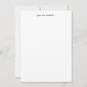 Elegant Black White Wedding Kaart (Achterkant)