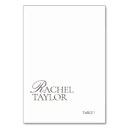 Elegant Black & White Wedding Place Card Kaart