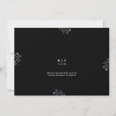 Elegant Black & White Wedding Rehearsal Dinner Kaart (Achterkant)