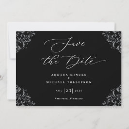 Elegant Black & White Wedding Save the Date