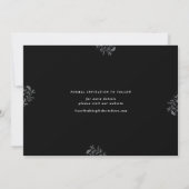 Elegant Black & White Wedding Save the Date (Achterkant)