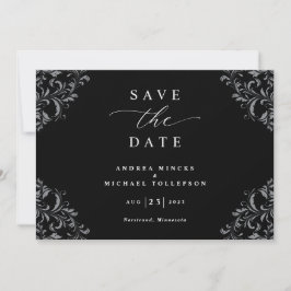Elegant Black & White Wedding Save the Date