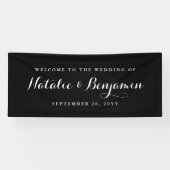 Elegant Black & White Wedding Spandoek (Horizontaal)
