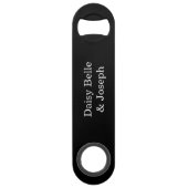 Elegant Black & White Wedding Speed Flessenopener (Voorkant)