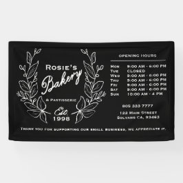 Elegant Black White Wreated Bakery Logo | Urenbon Spandoek