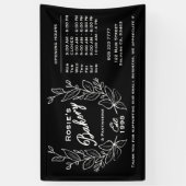 Elegant Black White Wreated Bakery Logo | Urenbon Spandoek (Verticaal)