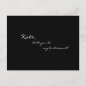Elegant Black wil dat je mijn Bridesmaid-uitnodigi Uitnodiging Briefkaart (Voorkant)