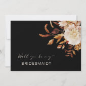 Elegant Black wil dat je mijn Bridesmaid-voorstel  Kaart (Voorkant)
