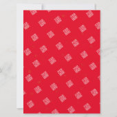 Elegant Black |Witte Floral Berries Sneeuwkerst Kaart (Achterkant)